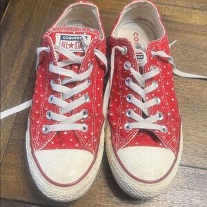 Converse Red Star Pattern Sneakers